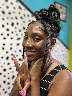 Loc retwist and style by Tunowa https://tunowasilva.glossgenius.com