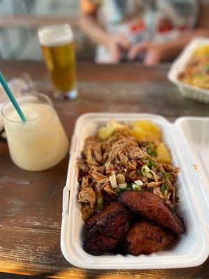 Chicken Pineapple Bowl with Plantains
