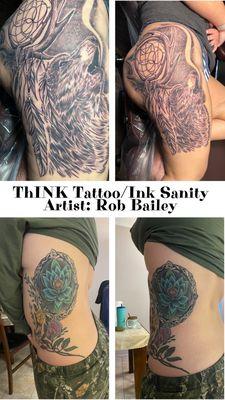 Hip and rib tattoos
