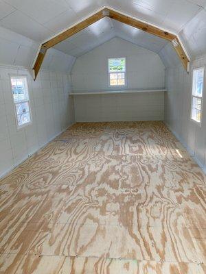 Inside Portable Shed
Insulated shed