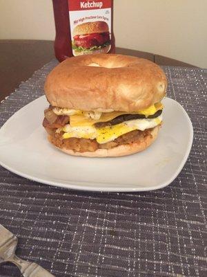 Amazing huge breakfast sandwiches
