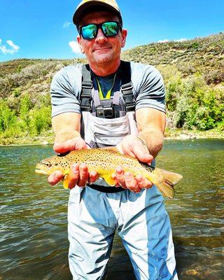 First trout caught fly fishing on the Provo.