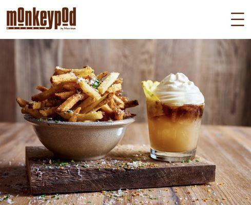 Garlic Truffle Oil Fries and Mai Tai so good