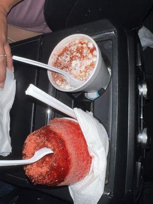Chamoyada y elote preparado
