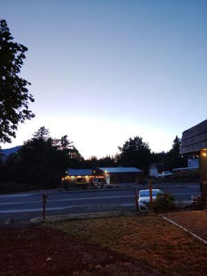 Beautiful evenings with the Union Pacific chugging along beyond the backyard!