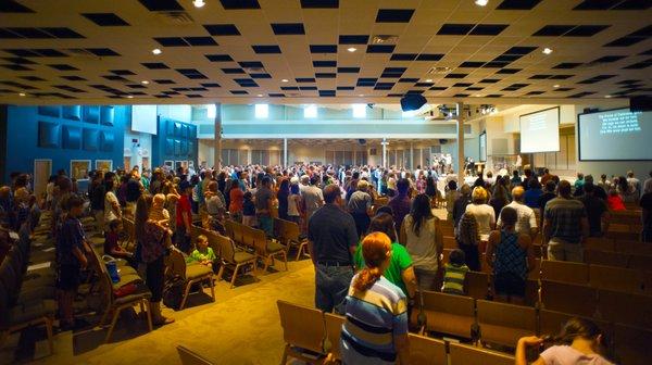Worship in the North Campus Sanctuary.