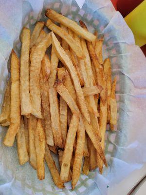 Real hand cut fries, not out of a frozen bag.  Dang good folks!