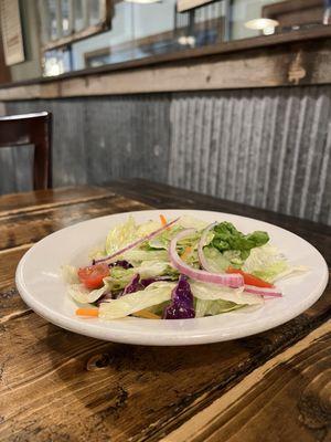 Salad with house dressing