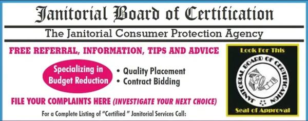 Janitorial Consumer Protection Agency