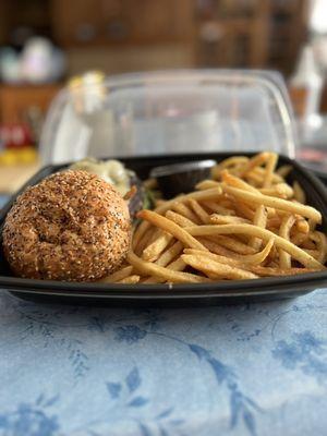 Wagyu Burger* with fries