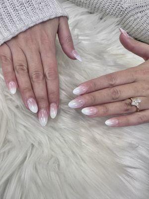 Gel X airbrush ombre by Sydney