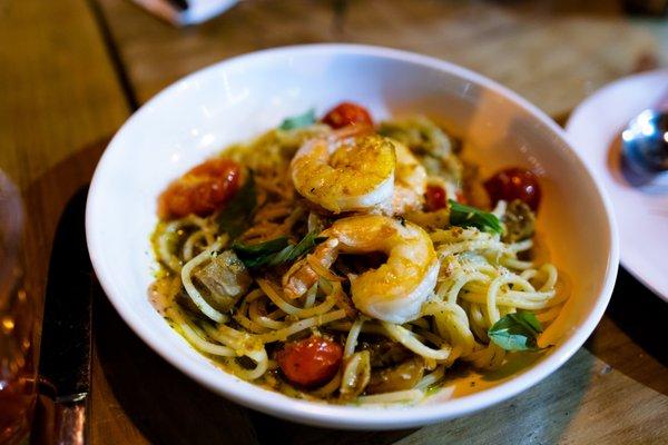 pasta with prawns