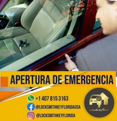 Dejaste las llaves dentro del auto? no te preocupes, estamos a una llamada de distancia para atender tu emergencia