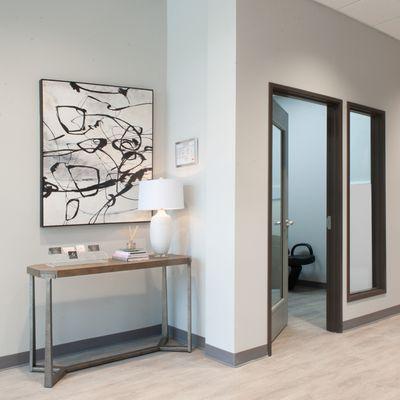 We are located JUST INSIDE of Century Salon Suites in Room 101 on your left!