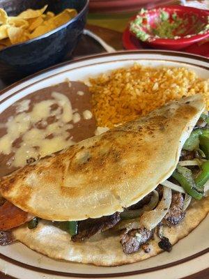 Steak fajita quesadilla