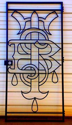 custom iron work for front security door