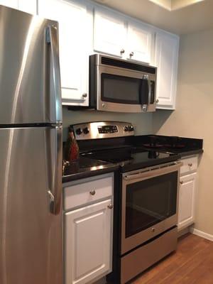Stainless steel appliances available in premium homes.
