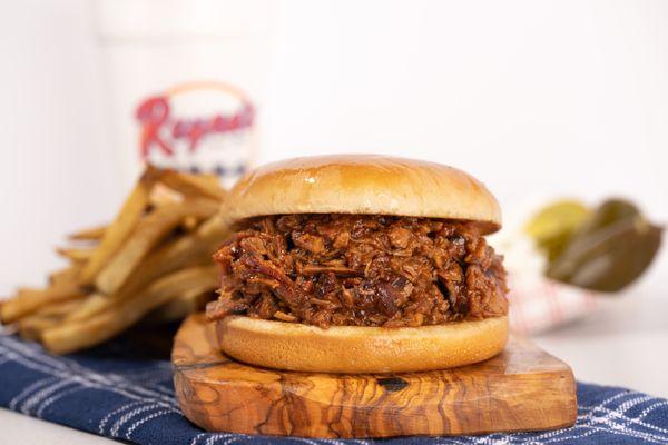 Chopped Brisket Sandwich.