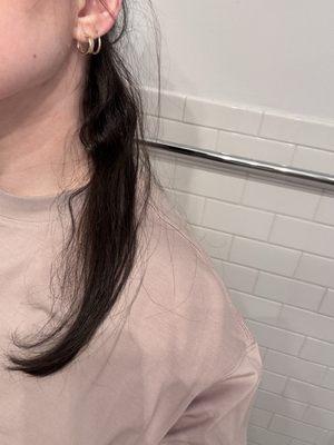 unstraightened pieces from a blowout