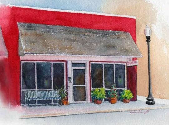 Corners Art Gallery - Watercolor by Kathleen Casey