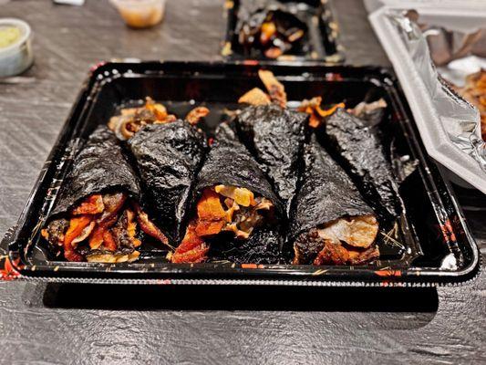 Salmon Skin Handrolls