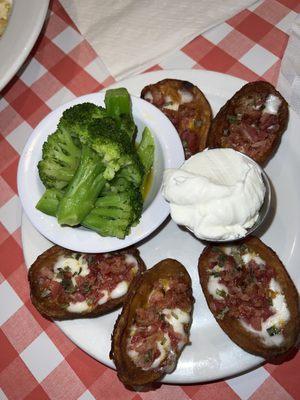 Veggie side & potato skins