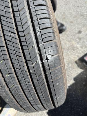 Big old bolt in the tire