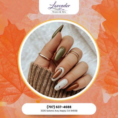 Your nails called, they want an autumn makeover! Answer their call by booking an appointment with us today!