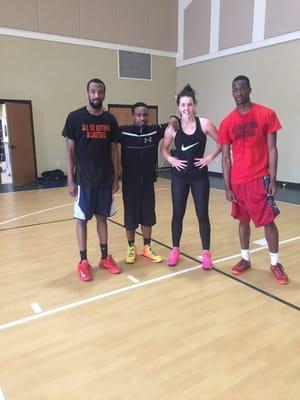 Kee The Trainer with his 3 professional clients