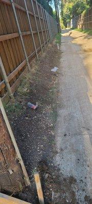 Plastic bottle, other trash left behind