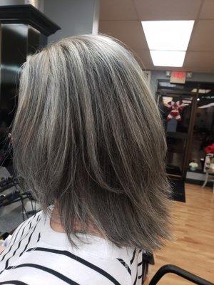 This is the after photo. Gold to gray!