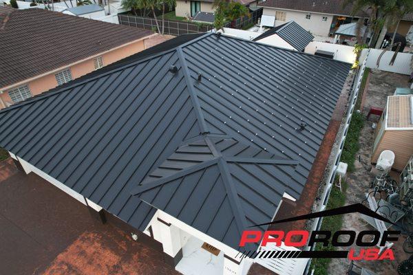 Gorgeous Matte Black Metal Roof in West Palm Beach, FL