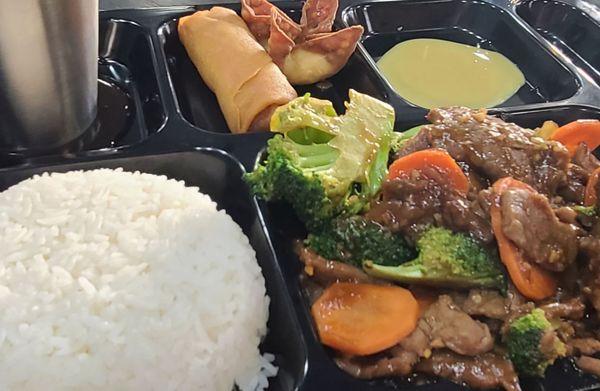 Beef and broccoli lunch special!
