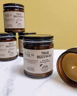 Local Bees wax candle from Saddle Hills Farms in Voorhees, NJ