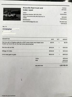 Knoxville Fleet Truck and Trailer Repair