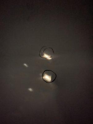 Better pictures of holes in walls/ceiling