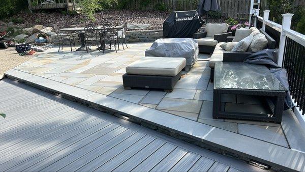 Blue stone patio