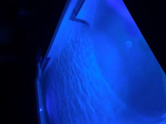 Aqua Blue added lights to the pool that change color. Love it!