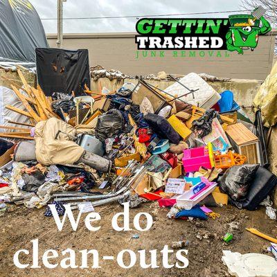 This junk was from a rental clean out. 2 men, 4 hours. Making it happen.