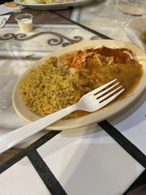 Kid enchilada plate