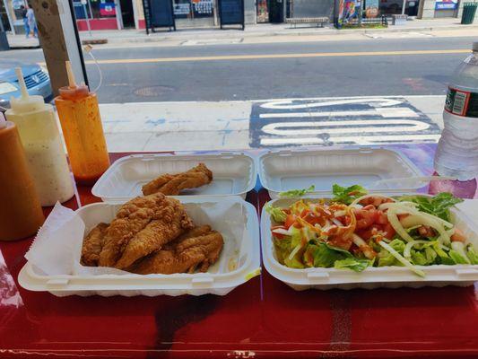 Fried Whiting & House Salad.