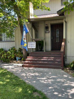 Front of residence. We were invited inside.