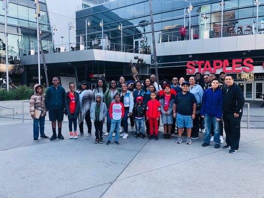 Before the pandemic we had the privilege to take 25 youth to a Clippers game.