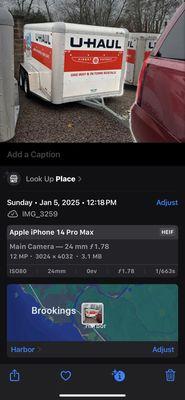 Date and time of the drop-off