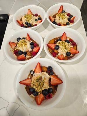 Peach flambé