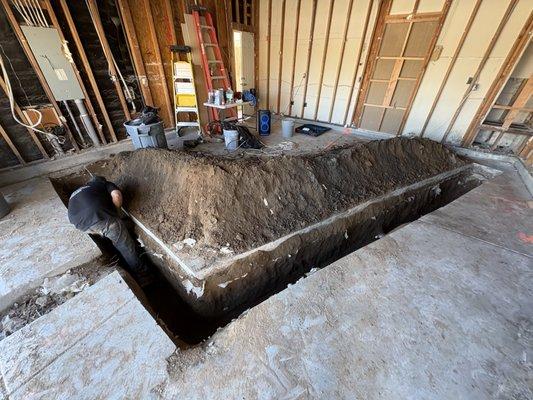 Garage ADU conversion in process.