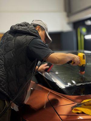 Ceramic window tint install