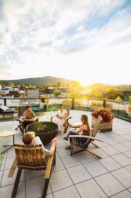 Private rooftop balcony