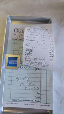 Roughly $25 before tip.