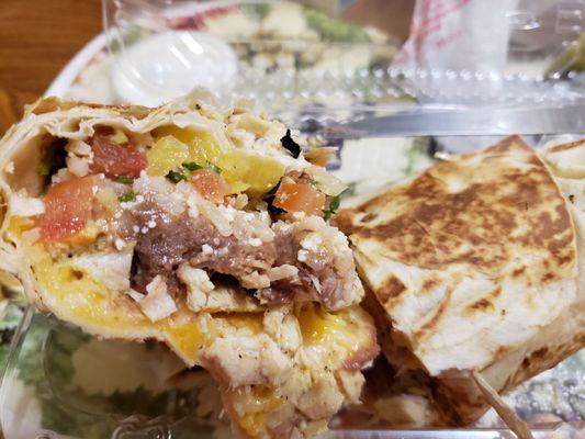 Chicken burro from UberEats